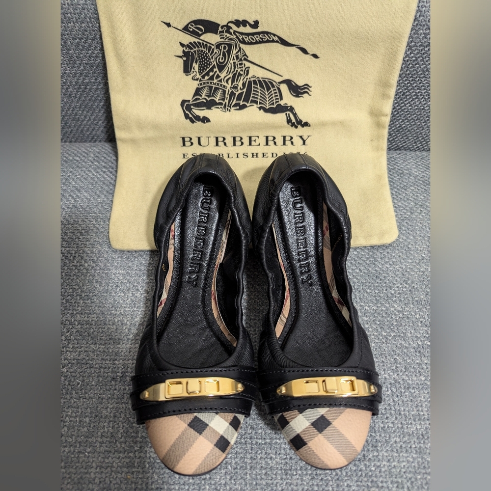 Burberry Haymarket Aston Ballerina Flats